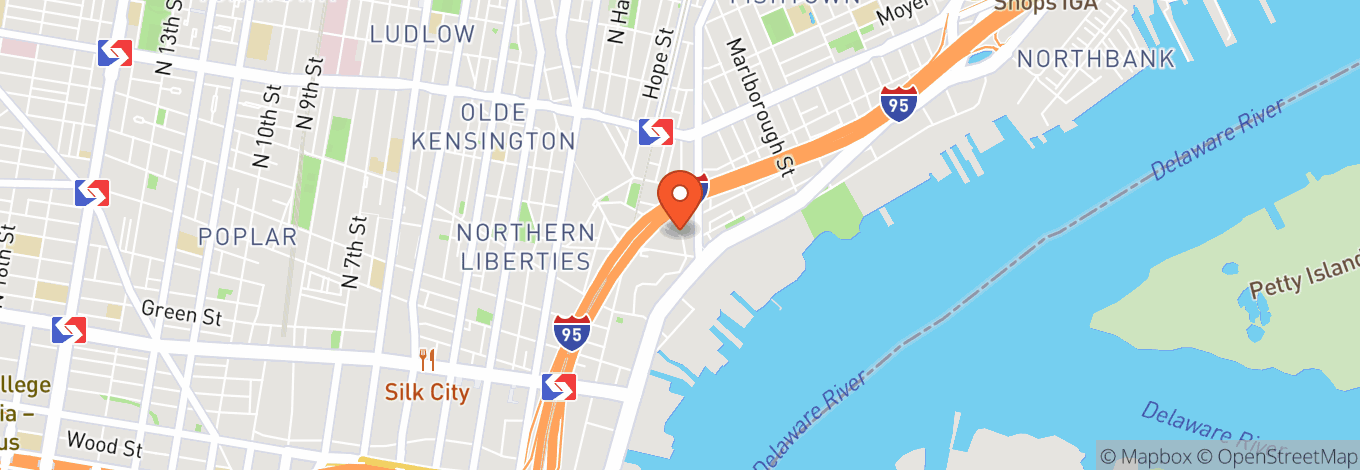 Map of Punch Line Philly Callback Bar