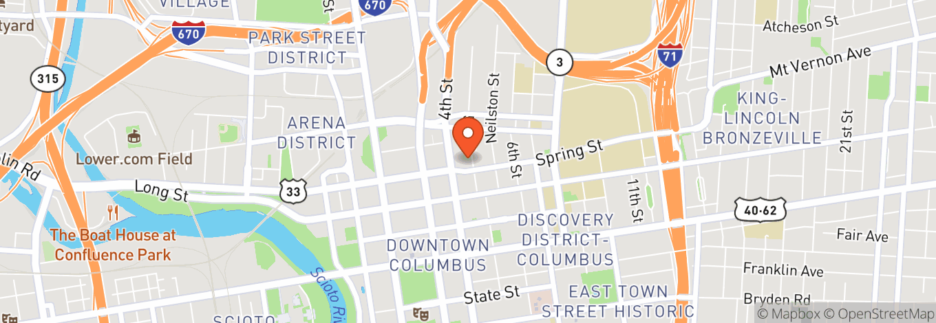 Map of Columbus Male Strippers Unleashed