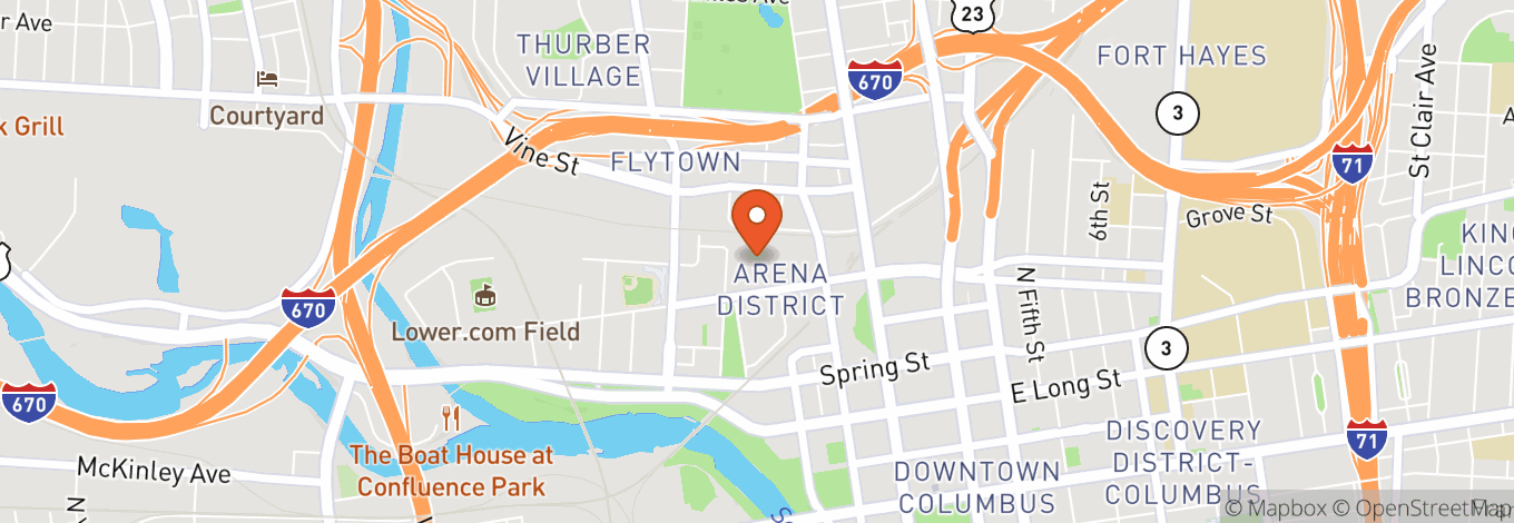 Map of Nationwide Arena