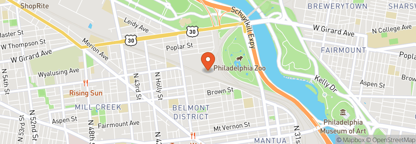 Map of Philadelphia Zoo