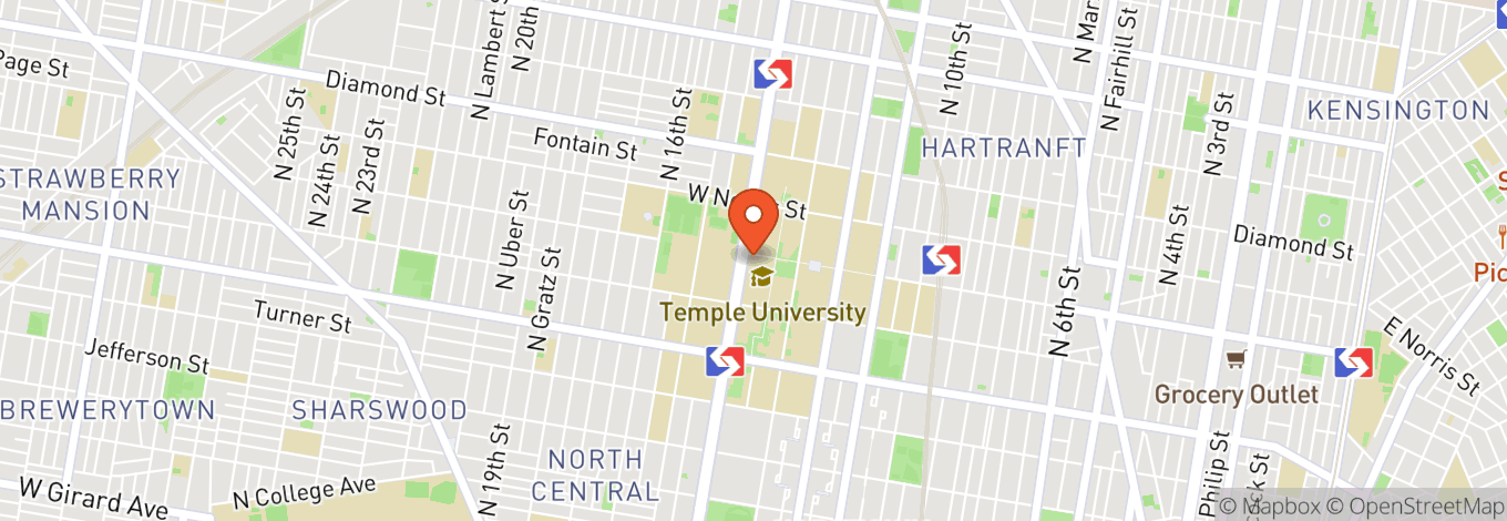 Map of Temple Performing Arts Center