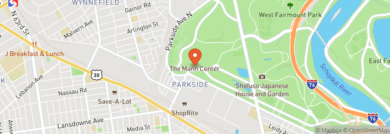Map of The Mann Center