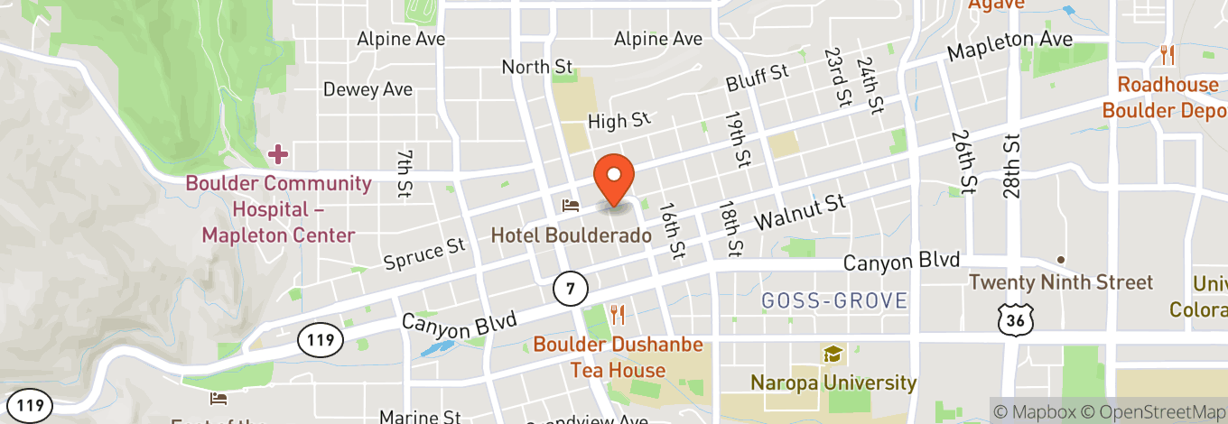 Map of Boulder Theater