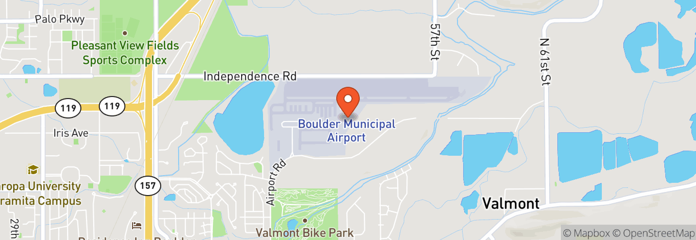 Map of Boulder Airport