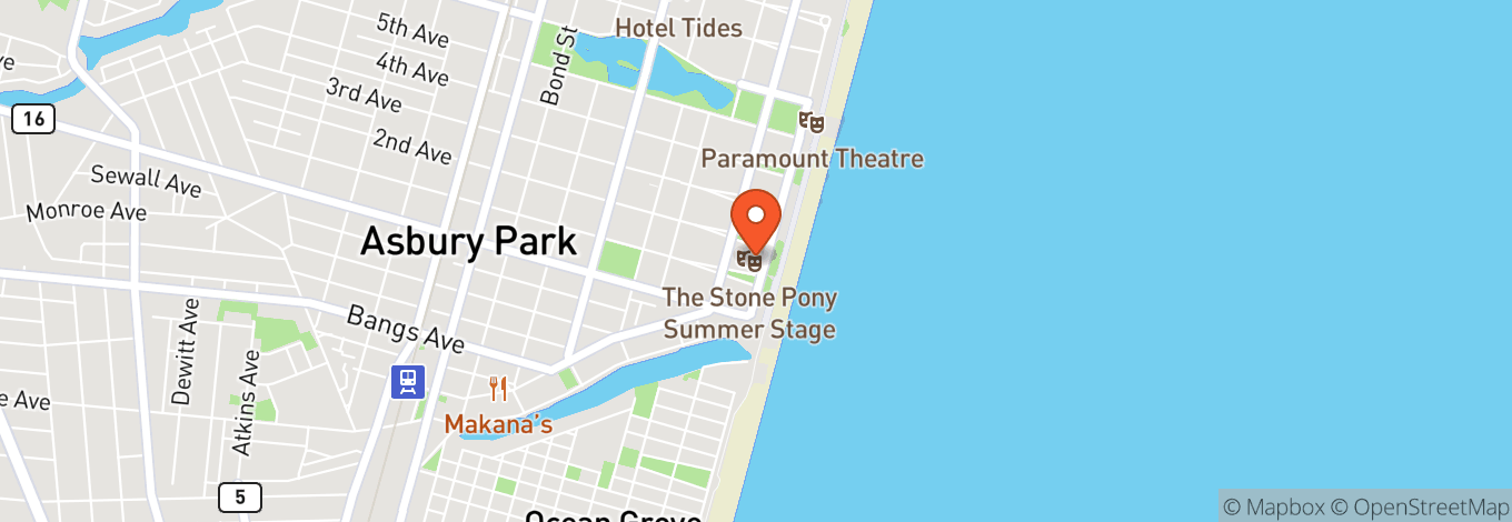 Map of Stone Pony Summer Stage