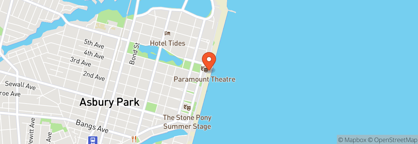 Map of North Beach Of Asbury Park