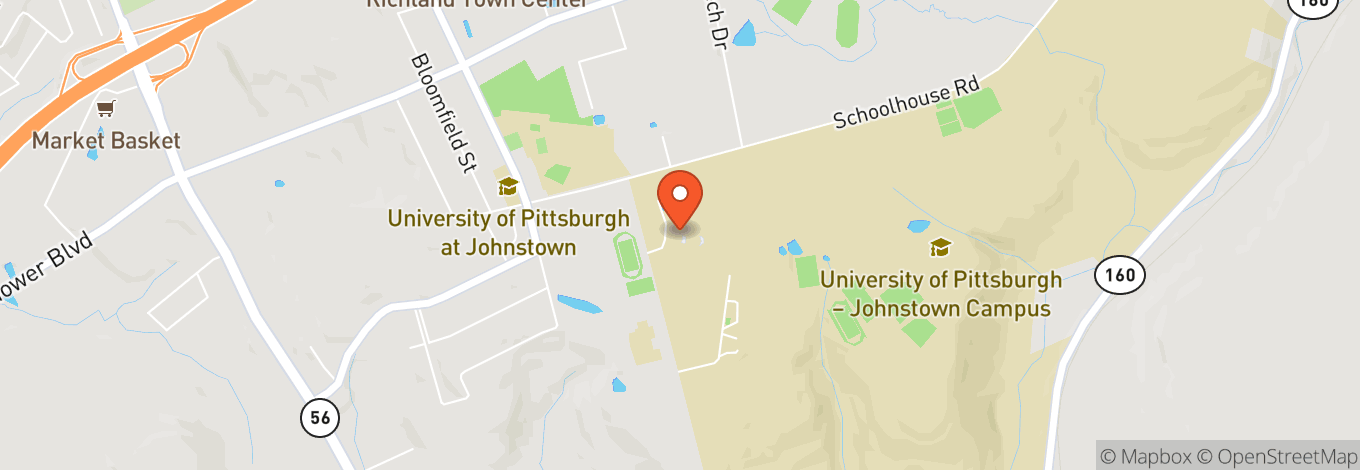 Map of Pasquerilla Performing Arts Center