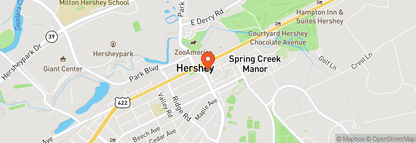 Map of Hershey Theatre