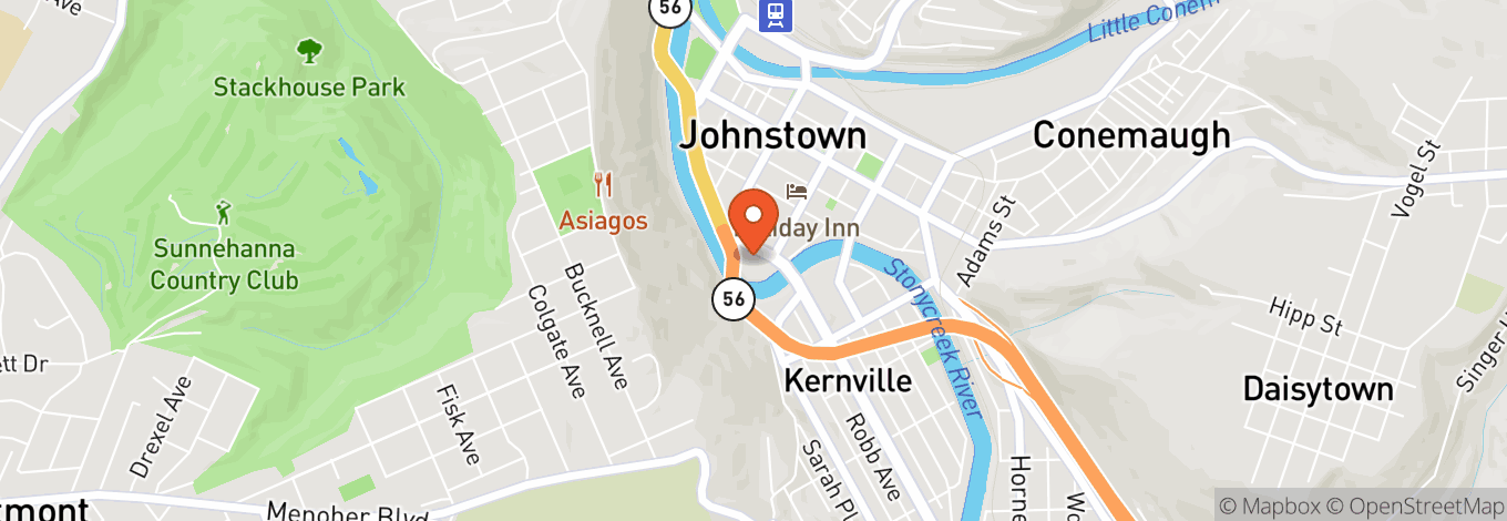 Map of 1st SUMMIT ARENA at Cambria County War Memorial