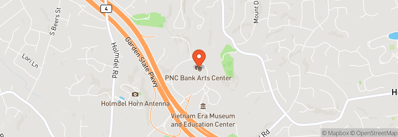 Map of Pnc Bank Arts Center