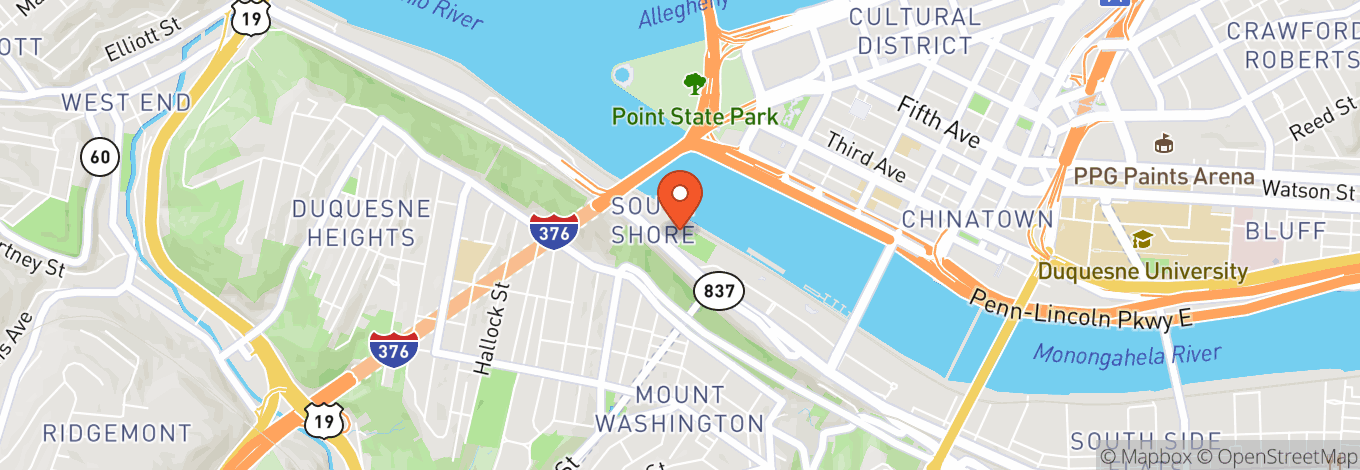 Map of F.N.B. Stadium