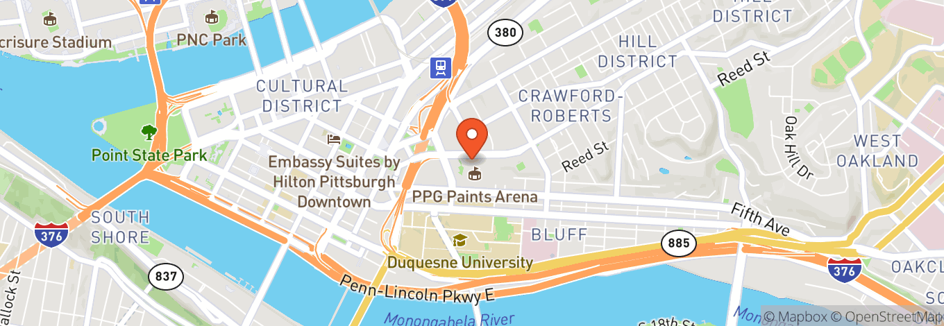 Map of Ppg Paints Arena