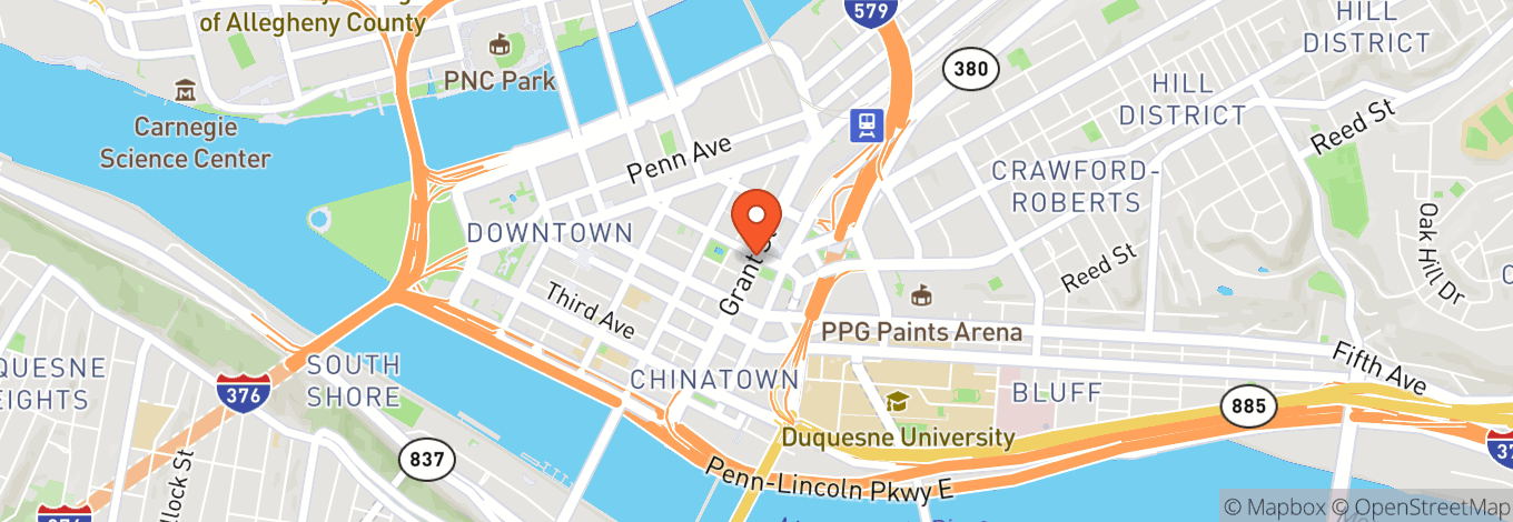 Map of Pittsburgh Improv