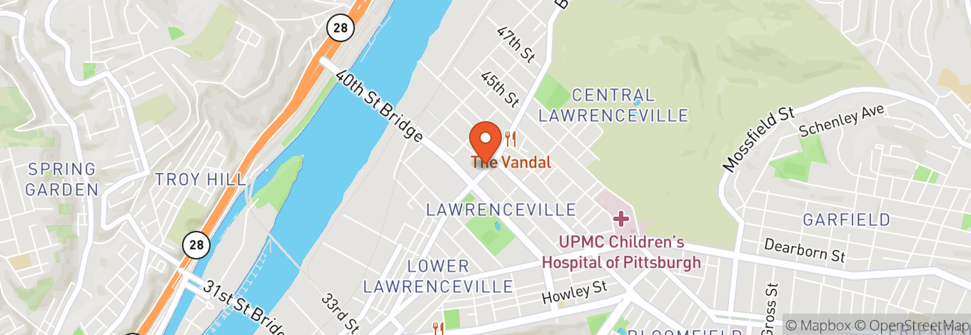 Map of Thunderbird Café & Music Hall