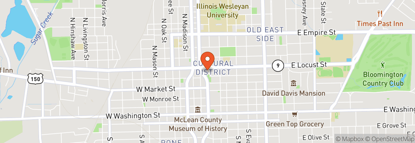 Map of Bloomington Center for the Performing Arts