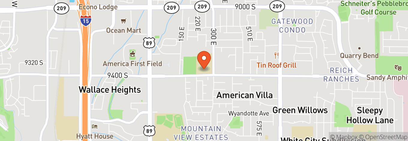 Map of Sandy Arts Guild - The Theater At Mount Jordan