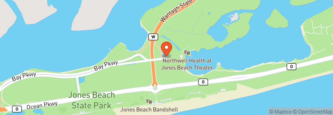 Map of Northwell Health At Jones Beach Theater