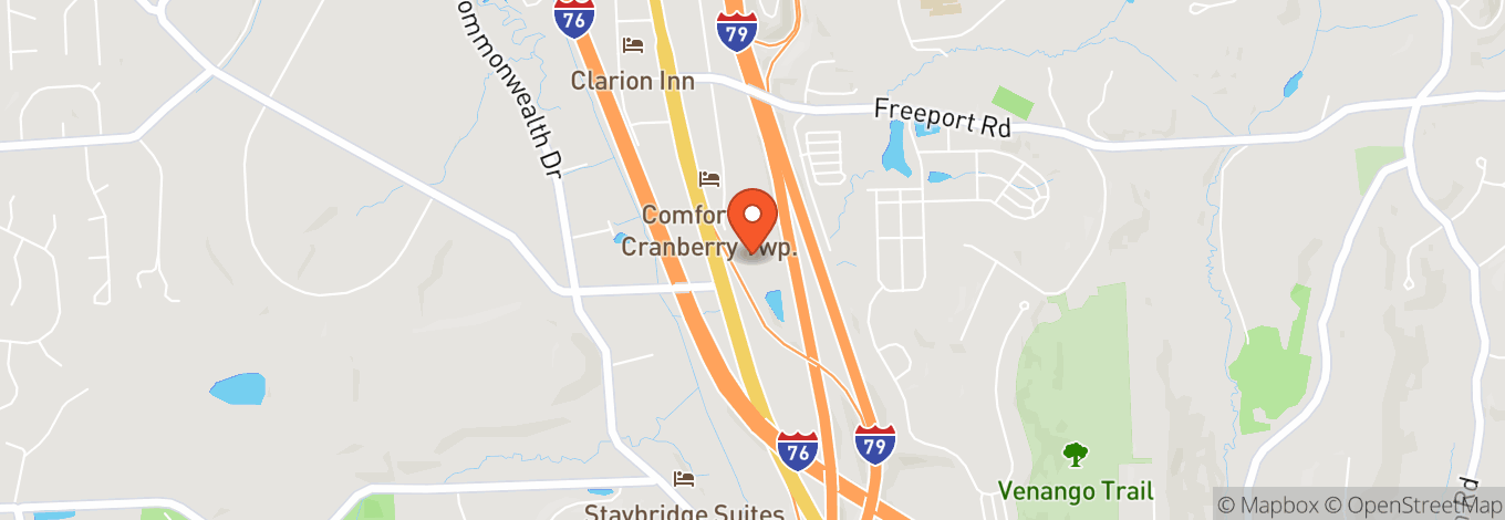 Map of DoubleTree by Hilton Hotel Pittsburgh - Cranberry