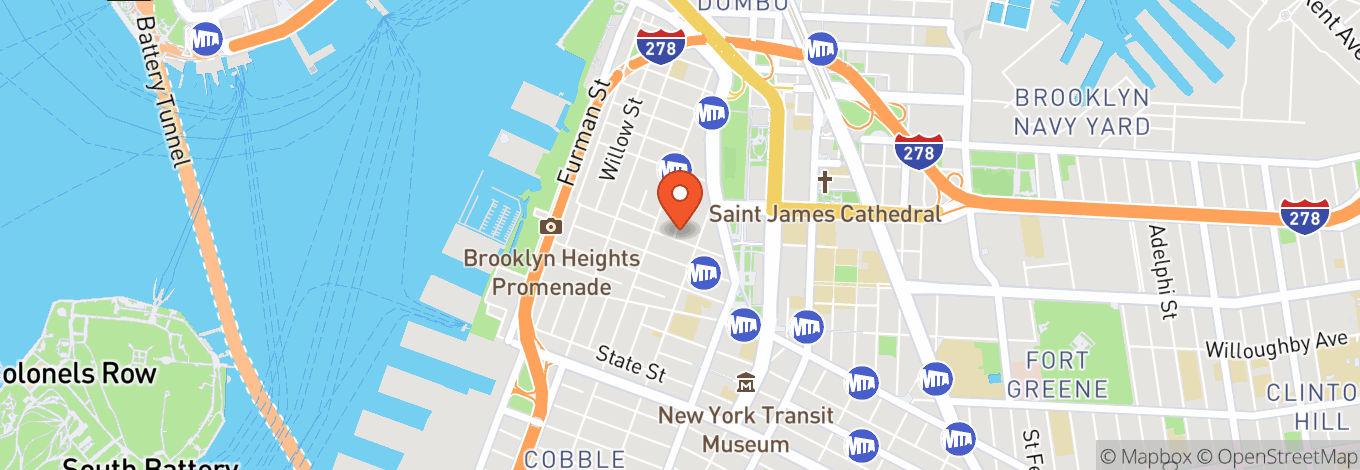 Map of First Unitarian Congregational Society in Brooklyn