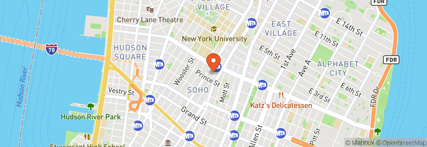 Map of Housing Works Bookstore Cafe
