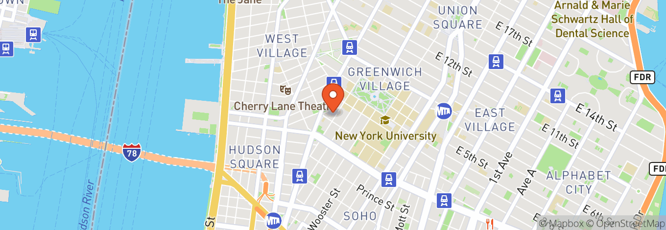 Map of Greenwich Village Comedy Club