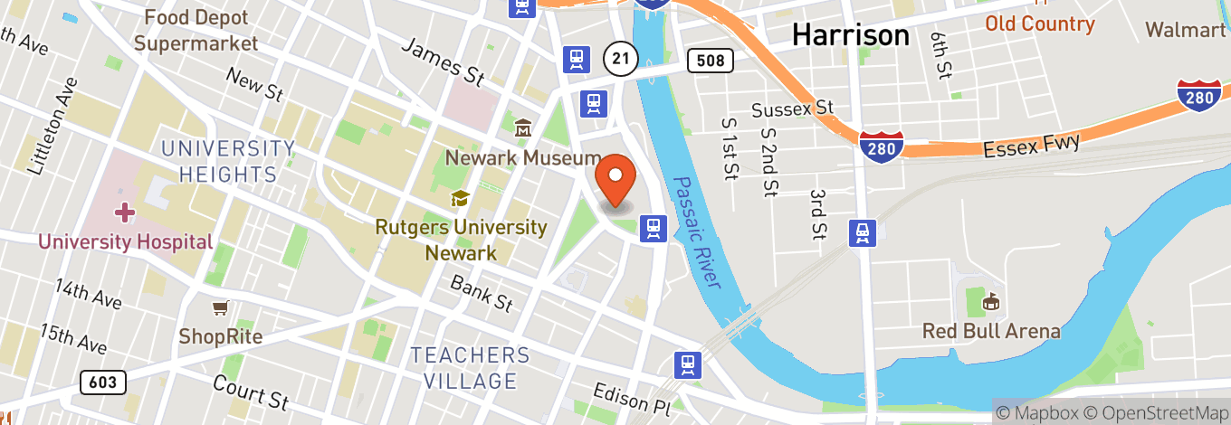 Map of New Jersey Performing Arts Center (Njpac)