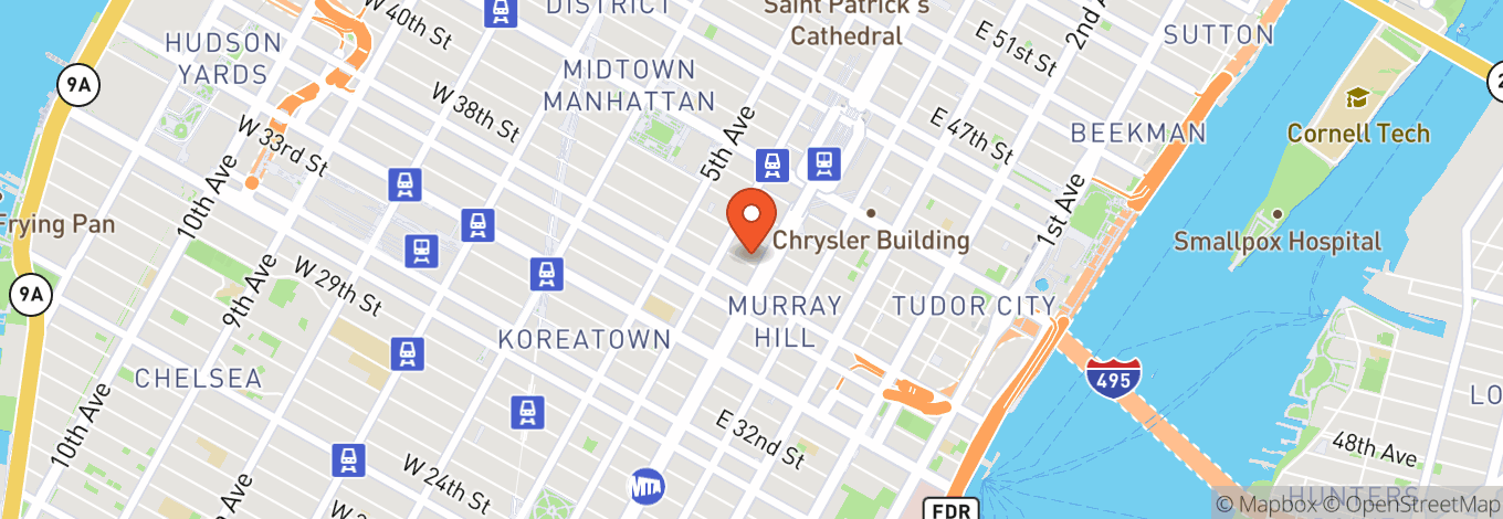 Map of Midtown Manhattan