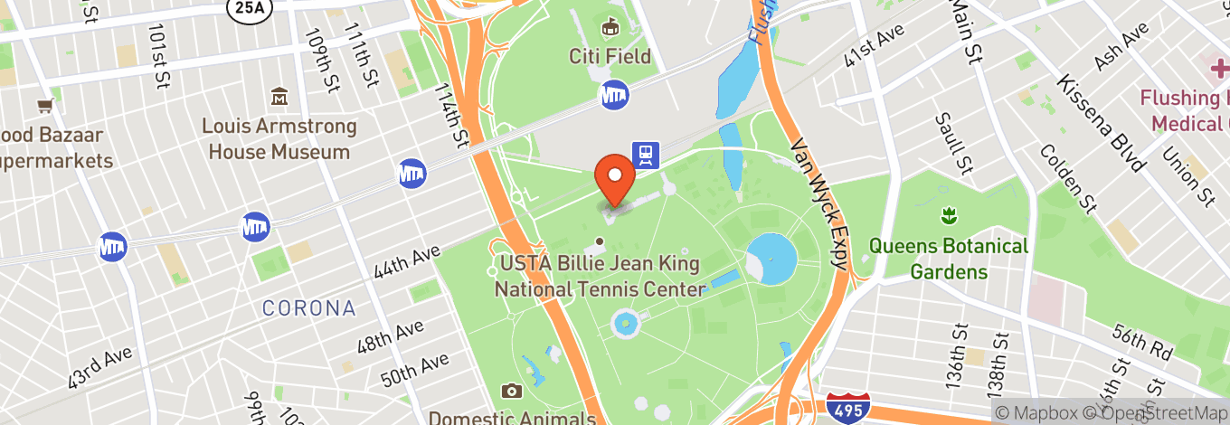 Map of Arthur Ashe Stadium