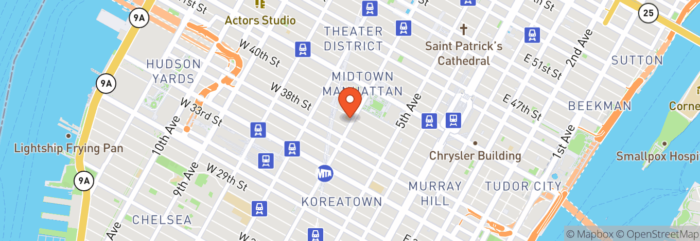 Map of Residence Inn By Marriott New York Manhattan/Times Square