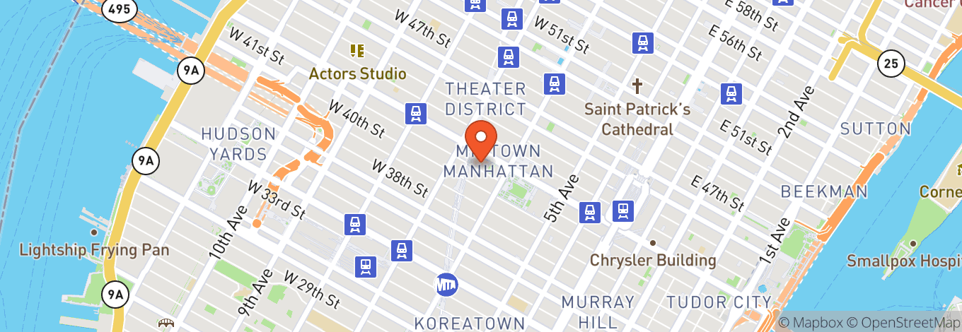 Map of Times Square Hunks