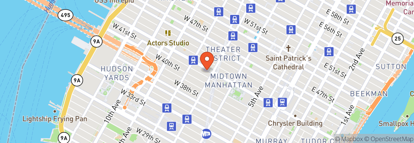 Map of New Amsterdam Theatre