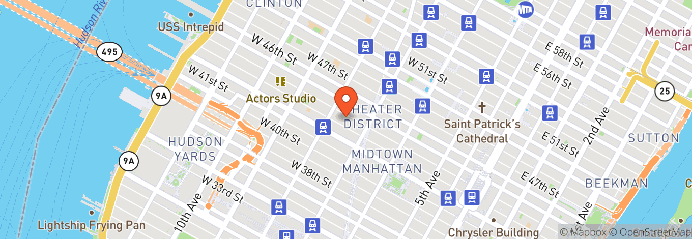 Map of The Hayes Theater