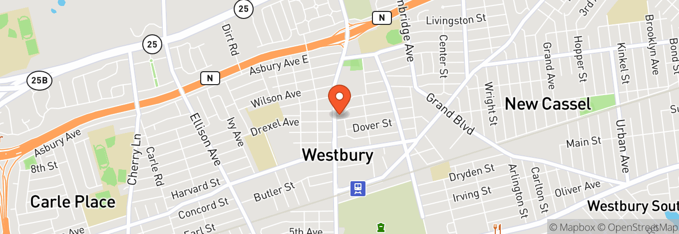 Map of The Space at Westbury Theater
