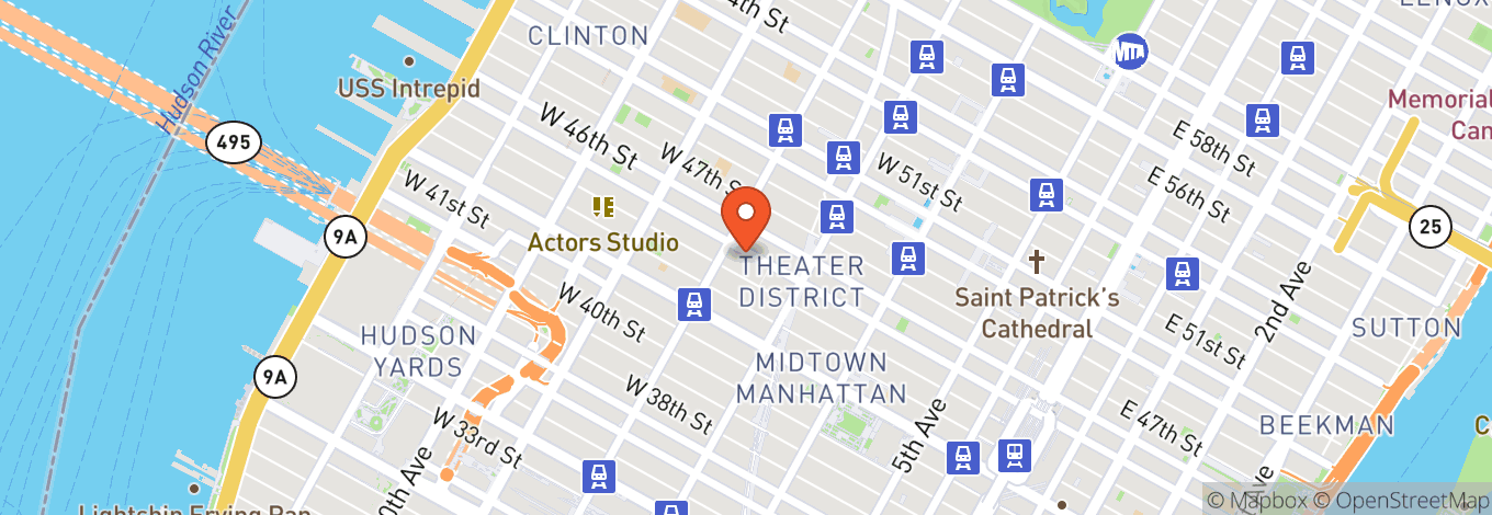 Map of Jacobs Theatre-Ny