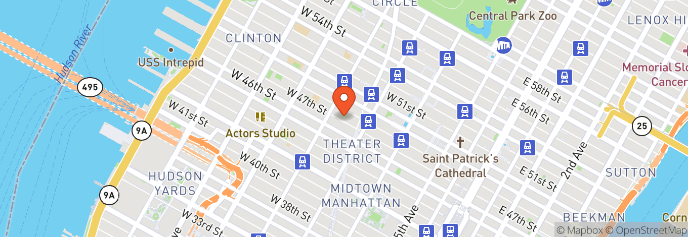 Map of Barrymore Theatre