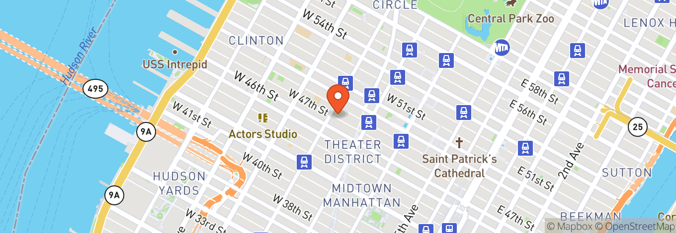 Map of Samuel J. Friedman Theatre