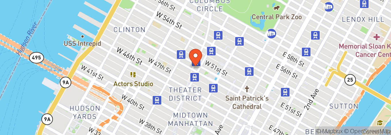 Map of Carolines On Broadway