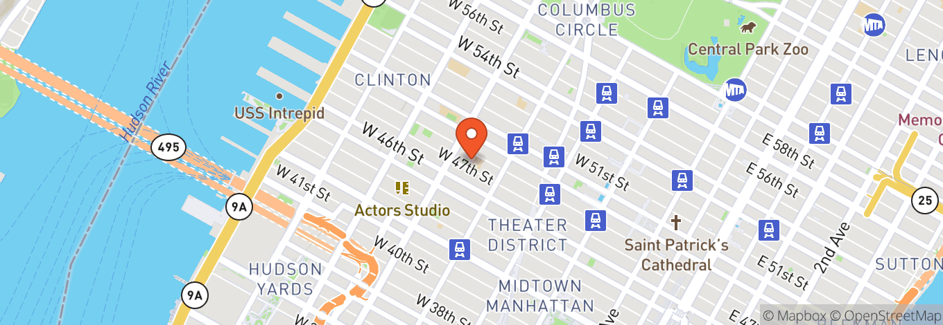 Map of Actors Temple Theatre