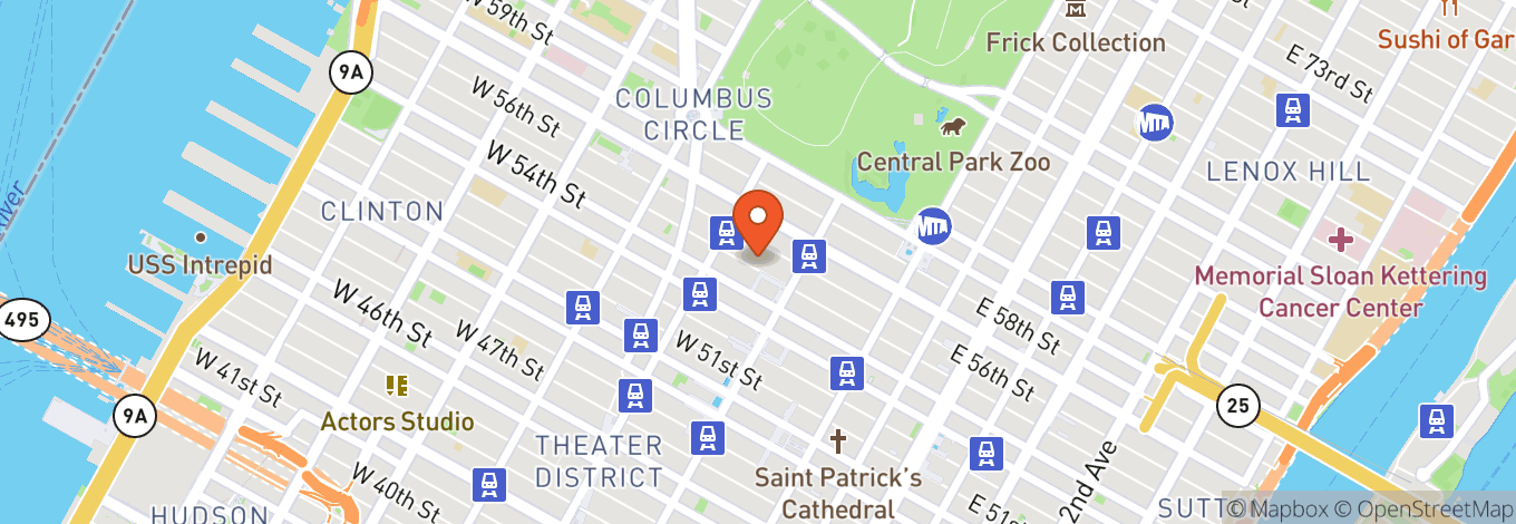 Map of New York City Center