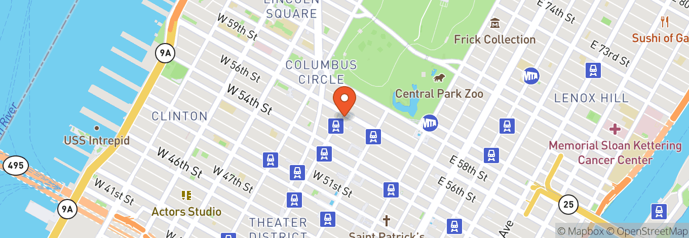 Map of Carnegie Hall - Ny