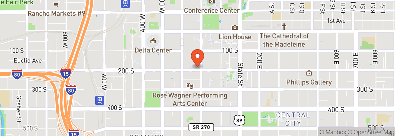 Map of Hyatt Regency Salt Lake City