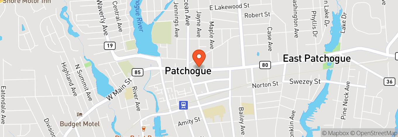 Map of Patchogue Theatre for the Performing Arts