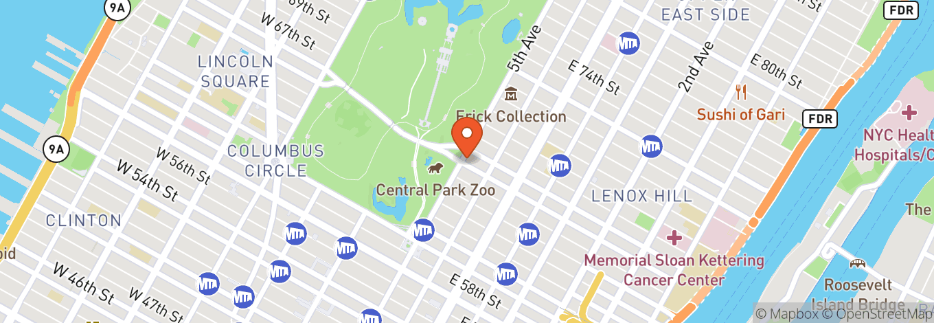 Map of The Temple Emanu-El Streicker Cultural Center