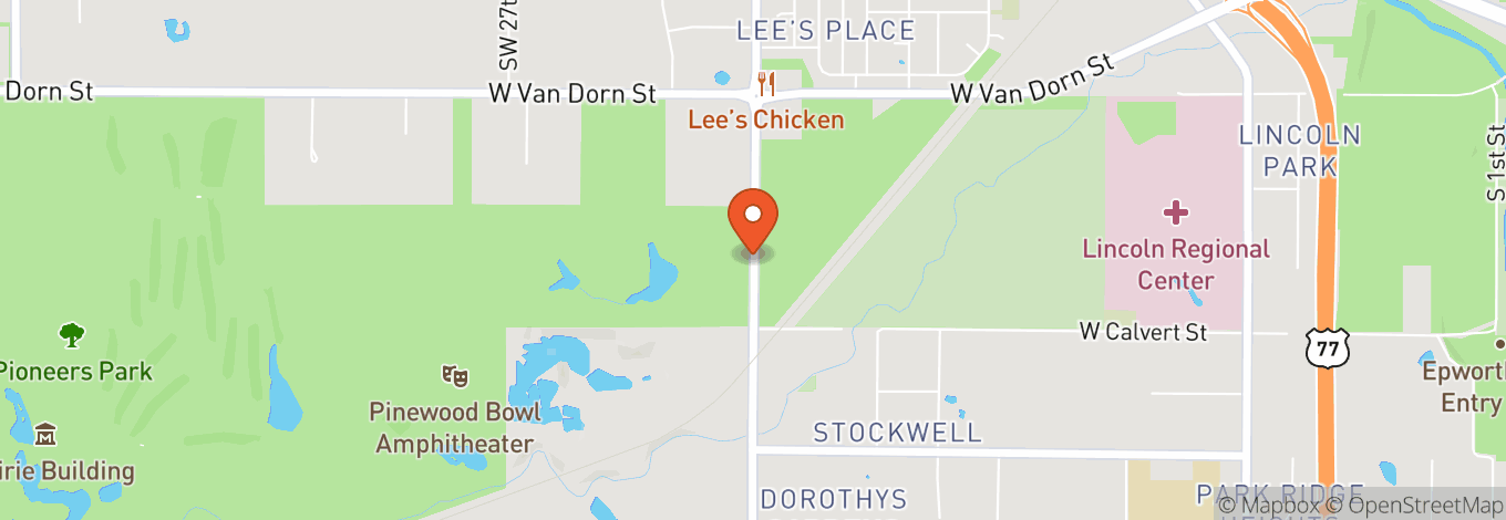 Map of Pinewood Bowl Theater