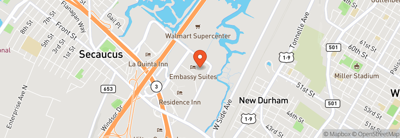 Map of Meadowlands Exposition Center