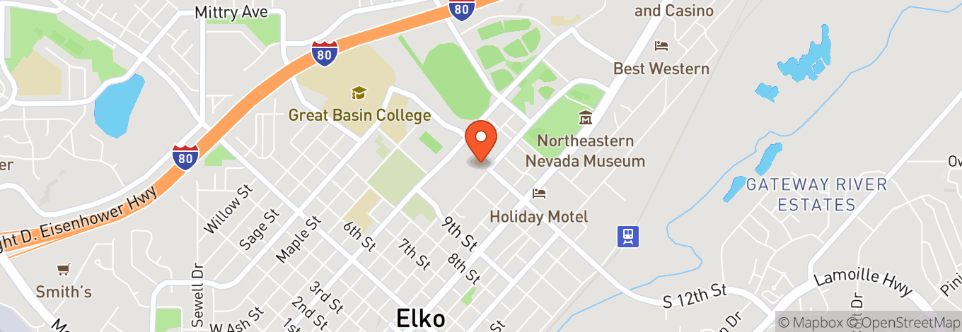 Map of Elko Performing Arts Building