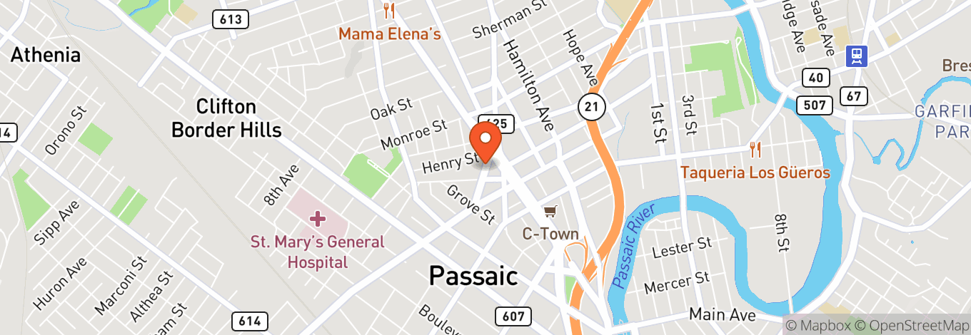 Map of Carro Café of Union City