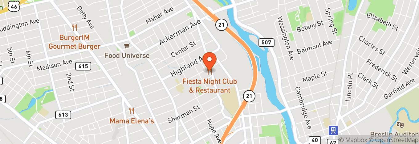 Map of Fiesta Night Club & Restaurant