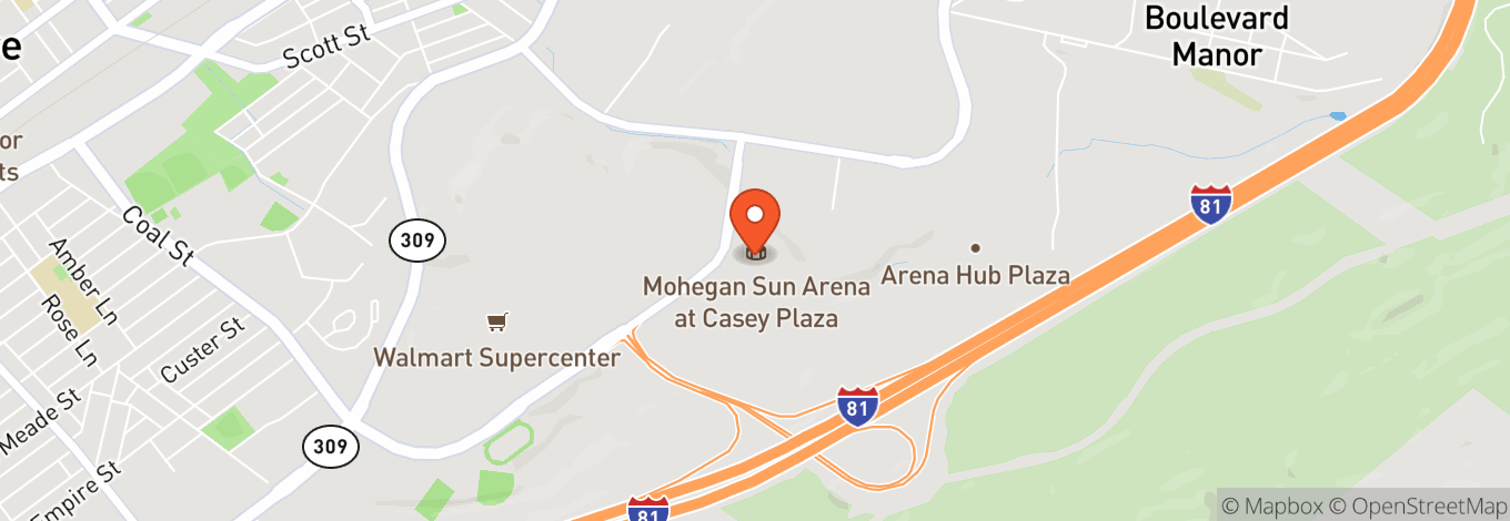 Map of Mohegan Arena at Casey Plaza