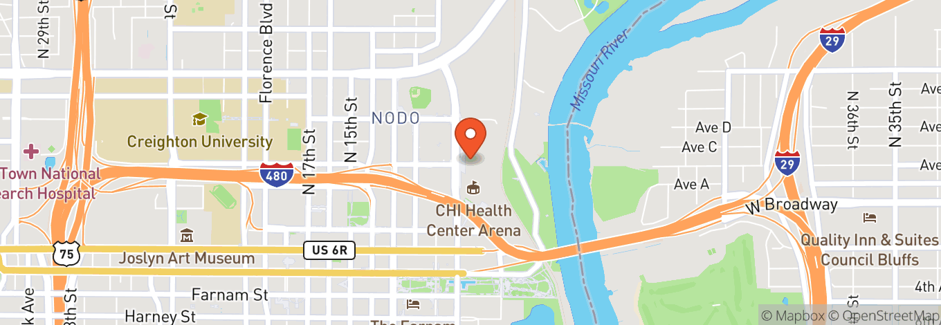 Map of Chi Health Center Omaha